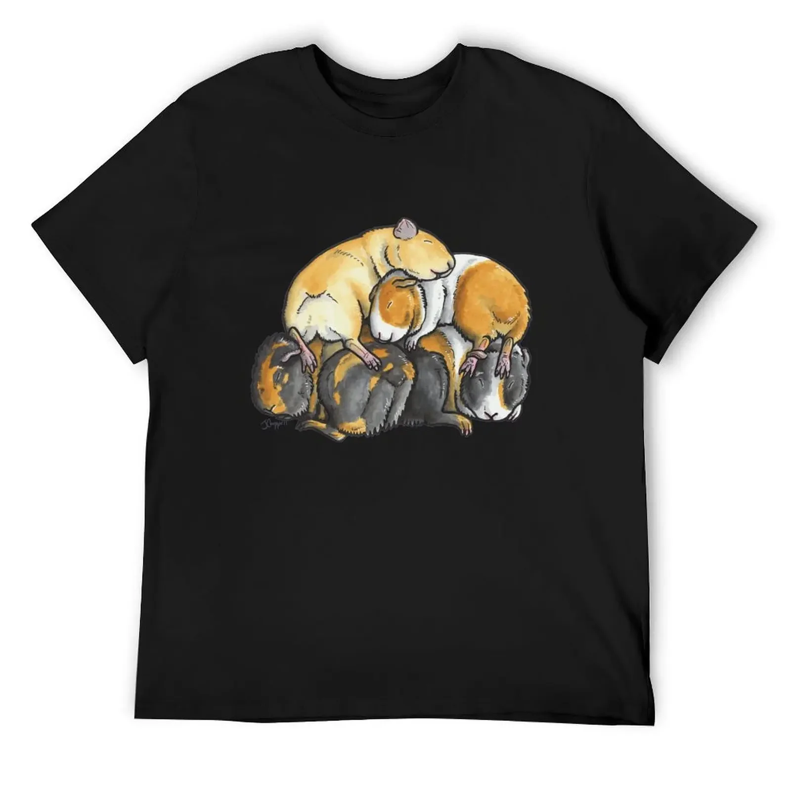 Sleeping pile of Guinea pigs T-Shirt funny meme t-shirts Funny t-shirts cute clothes shirts men