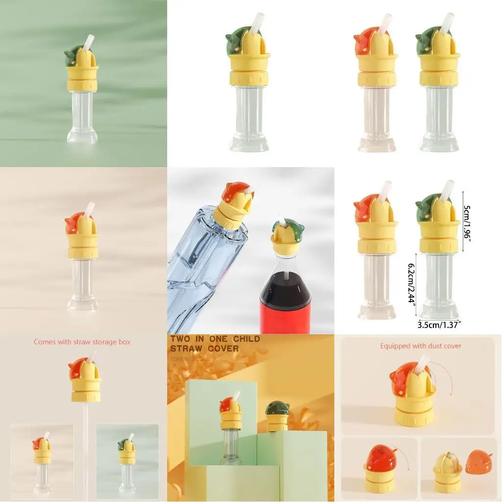 

Straw Sippys Lid for Toddler Drinking Silicone Straw Spill Proof L8RB