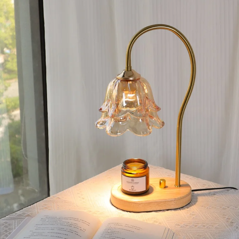 

Lily of the Valley Essential Oil Diffuser Wax Melt Warmer Bedside Lamp Ambient Lighting Flameless Aromatherapy Table Lamp