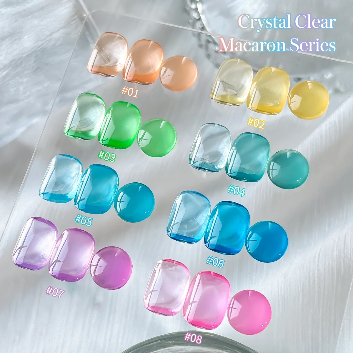 XEIJAYI 15ML 8色カラフルジェルネイルポリッシュセット、UV/LED対応、春のホリデーDIYネイルポリッシュデザイン