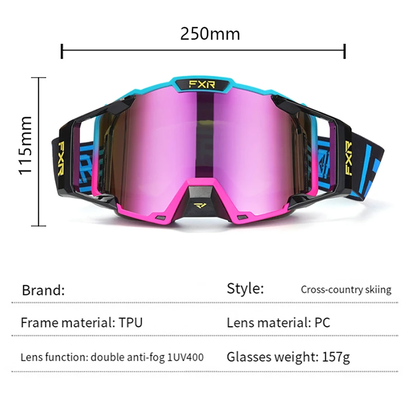 FXR-gafas de seguridad para motocicleta, lentes HD de seguridad para Motocross, para moto de cross, ATV, esquí, mtb, gafas de sol para ciclismo al aire libre