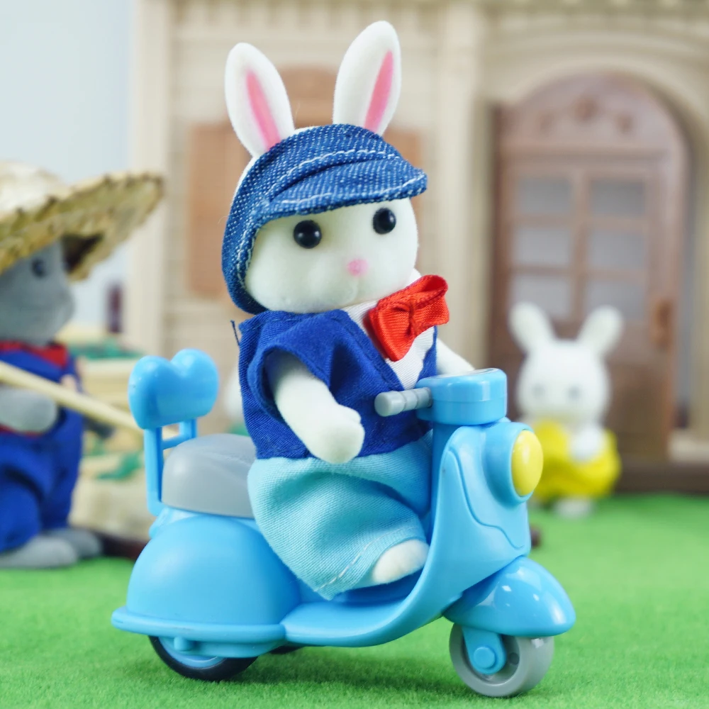Cartoon Q Moto in miniatura 6 stili Tirare indietro Auto Casa delle bambole Mini modello Resistente alla caduta Giocattolo per bambini Mobili per casa delle bambole Auto