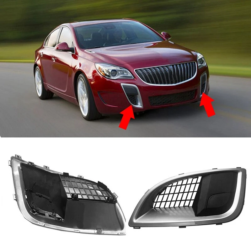 For Buick Regal GS 2012-2017 Car Fog Light Grille Fog Trailer Cover Front Bumper Light Grille Racing Grills