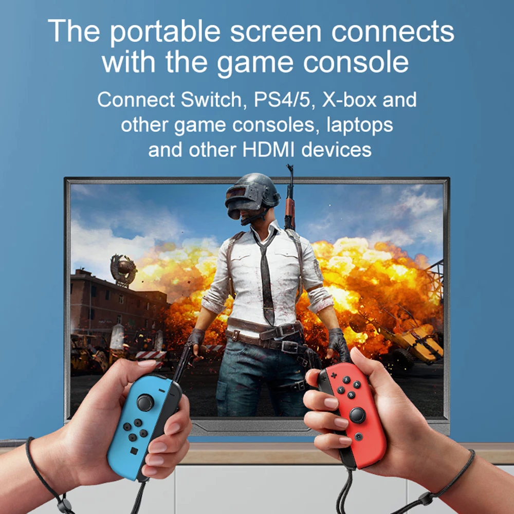 شاشة محمولة 16 بوصة 100% sRGB 120 هرتز شاشة كمبيوتر محمول للألعاب مع نوع C Mini HDMI للكمبيوتر الشخصي Steam/Deck/Switch/PC/Mac/Xbox PS4/5