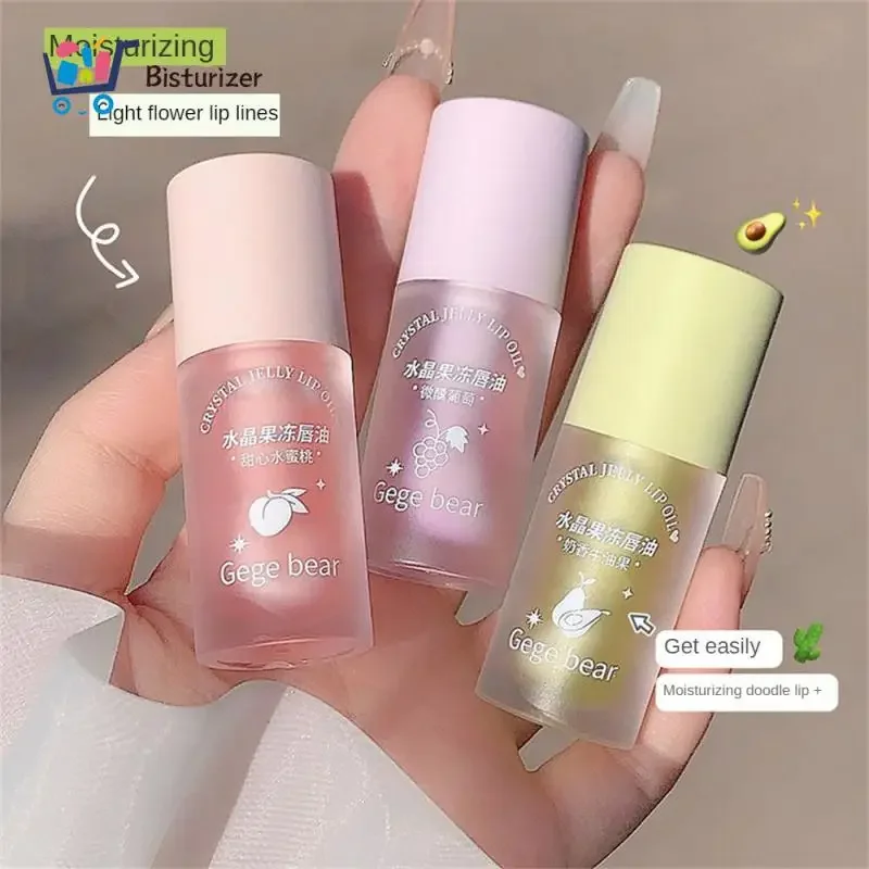 Lip Glaze Soft Lasting Repair Waterproof Lip น้ําผึ้งคริสตัล Jelly Lip Oil Mirror ลิปกลอสลิปสติกปากกา Moisturizing โปร่งใส