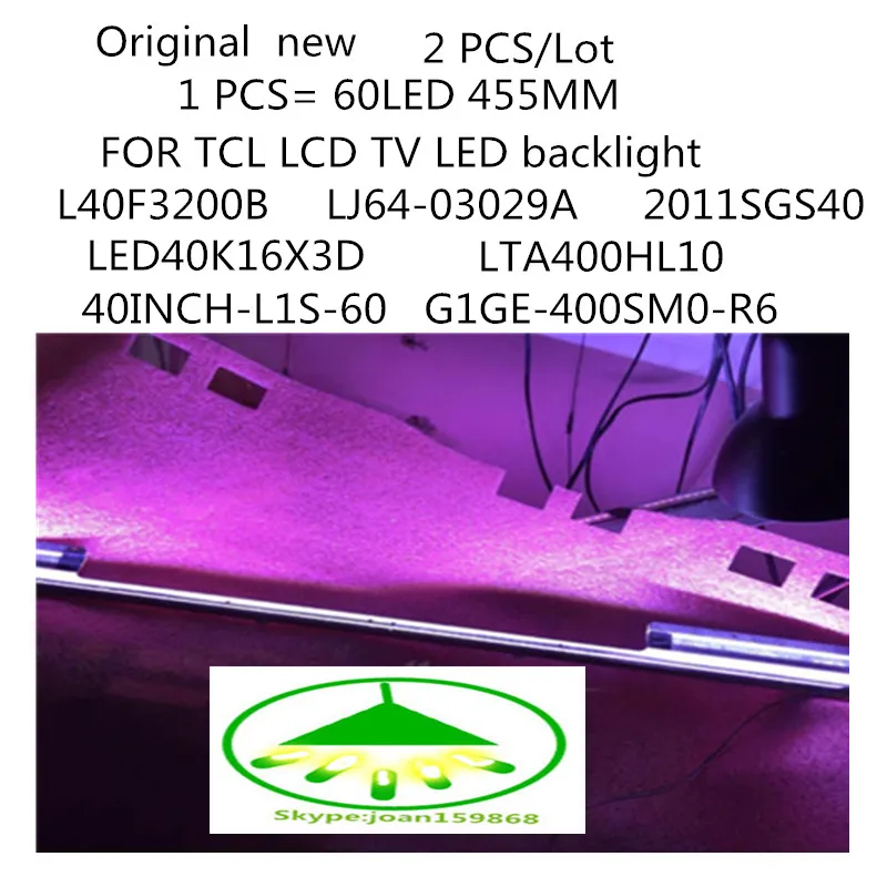 FOR FOR  NEW L40F3200B LCD TV backlight bar  LJ64-03029A 2011SGS40 5630 60 H1 REV1.1  1piece=60LES  IS  455MM   100%NEW