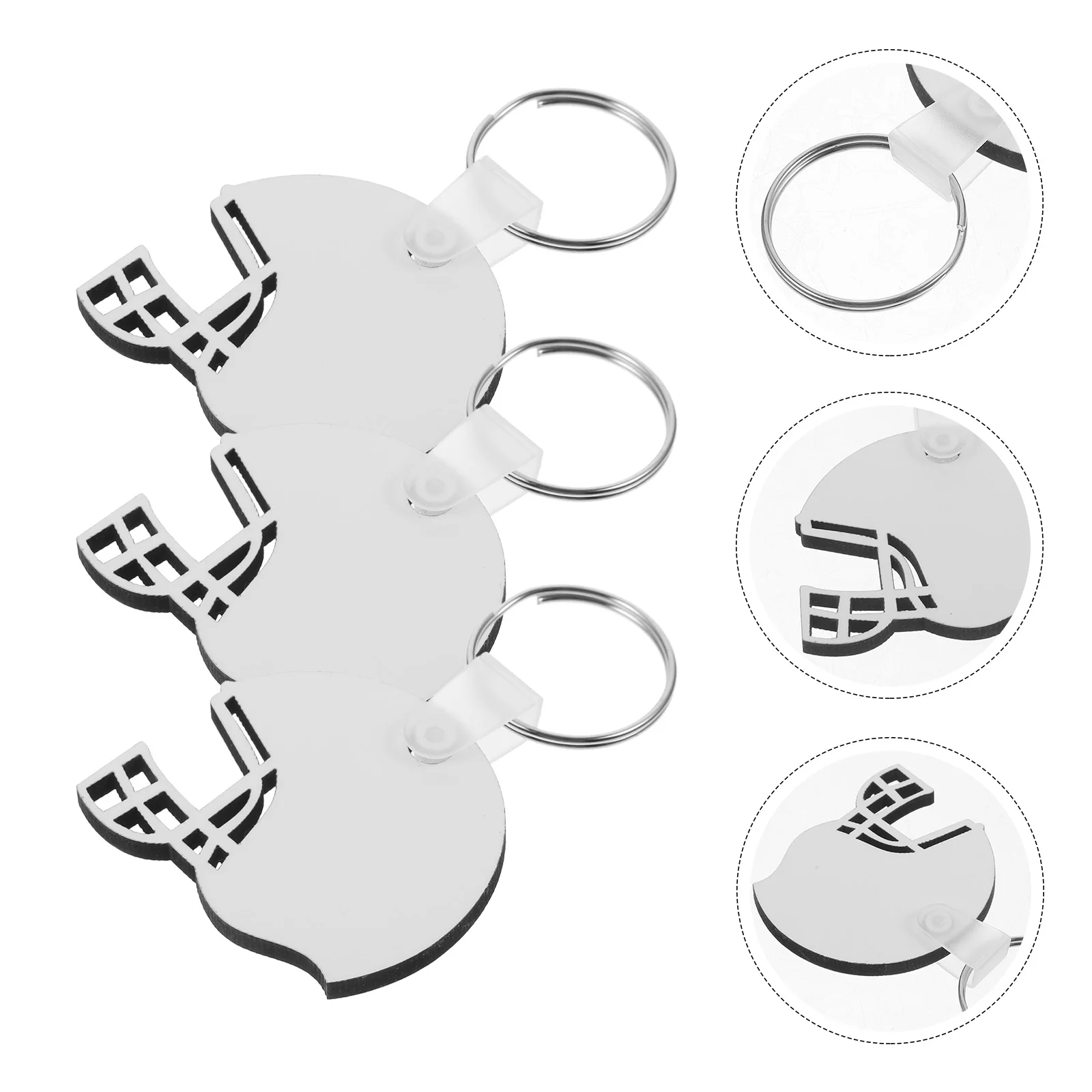 

40pcs Sublimation Keychain Blanks Blank Key Ring Diy Craft Fibreboard Durable Custom Keychains Decorative Heat Transfer Pendant