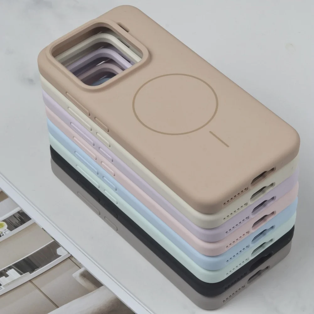 Original Liquid Silicone Case For Xiaomi 15 Pro Ultra 15Ultra 14Pro Mi14 13 Shockproof Magnetic Wireless Charging Flocking Cover