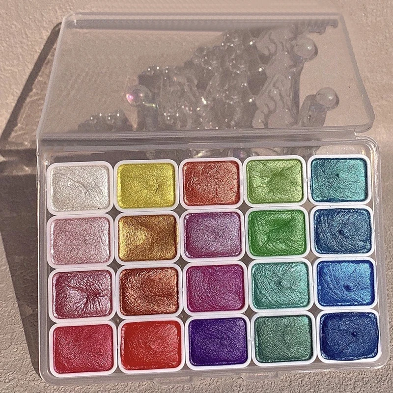 【O】20-Colors Macaron Oil Painting Nail Polish Patting Glue Smudge Canned High Saturation Popular Semi-Solid Nail Polish-Ma Ka