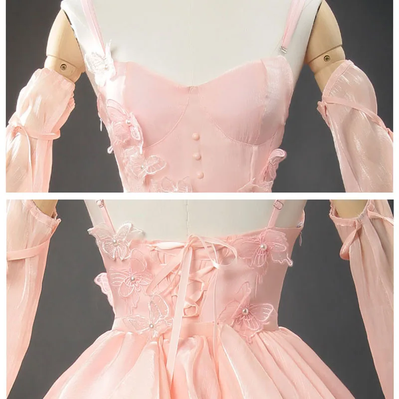 Jogo amor e espaço profundo heroína cosplay mc caçador cosplay meninas feminino doce vestido rosa halloween carnaval festa uniforme