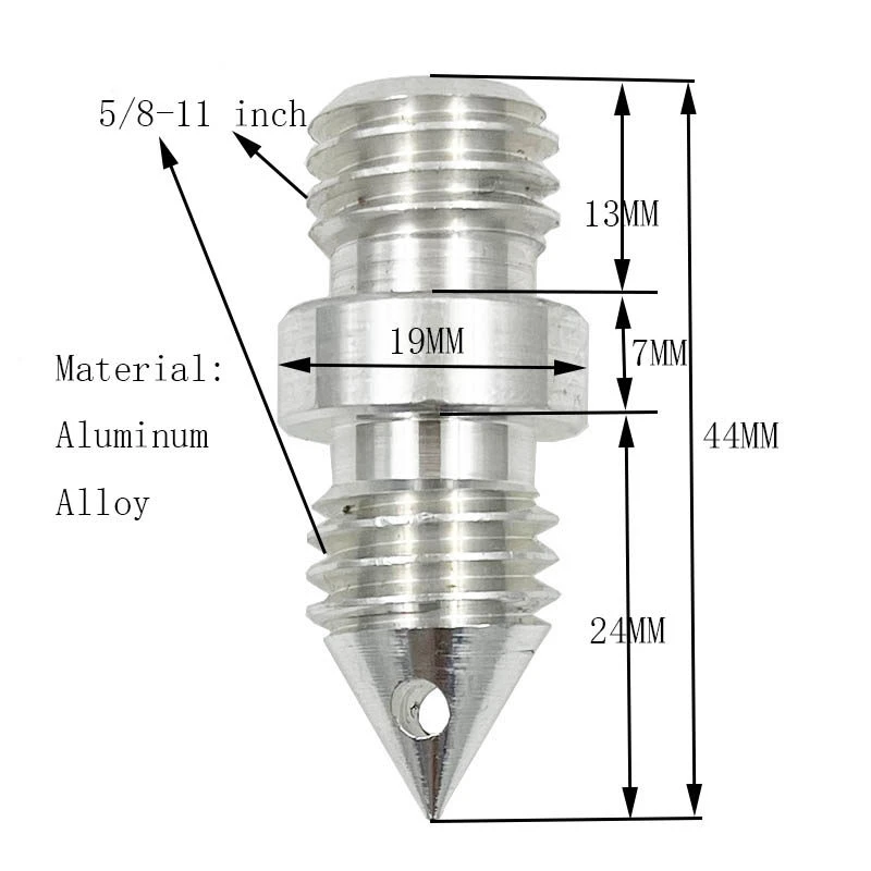 Measurement of M8 M10 1/4 3/8 5/8 Carbon Fiber Rod Large Foot Tip Small Toe Stainless Steel Aluminum Alloy Ground Contact Joint