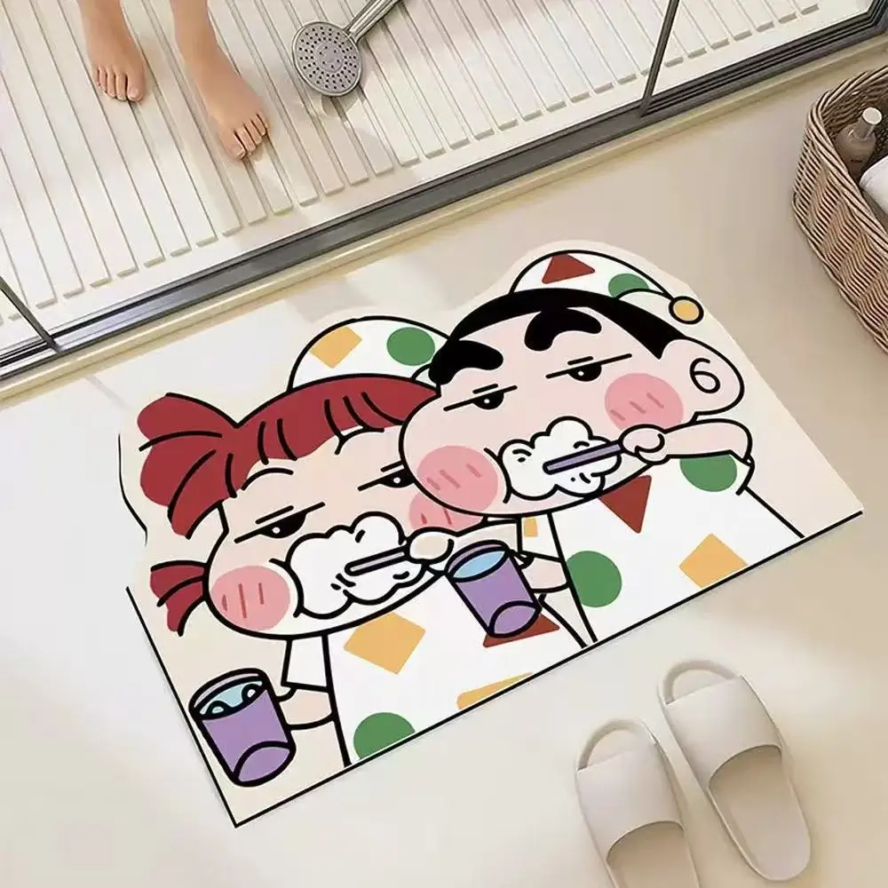 Dessin animé salle de douche absorption d'eau cadeaux à la maison à la mode et dessin animé exquis périphérique d'anime doux et confortable