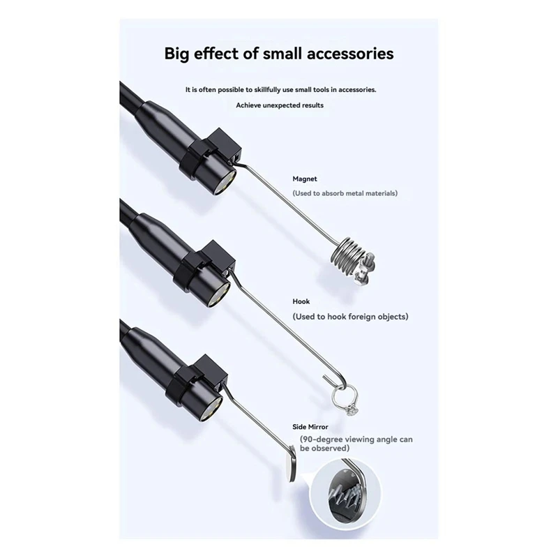 Endoscope Camera 4.3 Inch Lens HD 1080P Car Inspection Borescope IP67 Waterproof Sewer Camera With LED