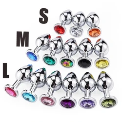 Anal Plug Sex Toys Mini Round Shaped Metal Stainless Smooth Steel Butt Small Tail Female/Male Dildo Intimate Goods