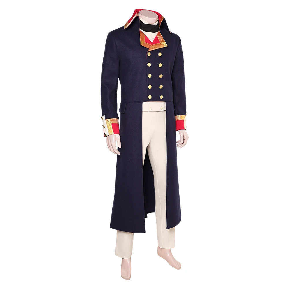 Medieval Napoleon Cosplay Fantasia Costume Disguise Adult Men Uniform Set Napoleon Hat Roleplay Outfits Halloween Carnival Suit