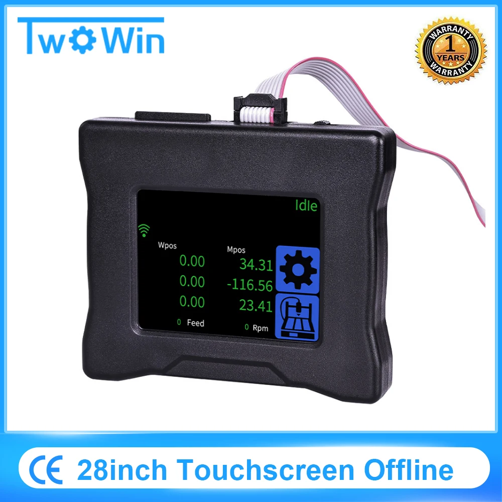 28 Inch Touchscreen GRBL Offline Controller, LCD Display With Wifi For CNC Wood Router 3018/3020/4540 Laser Engraving Machine