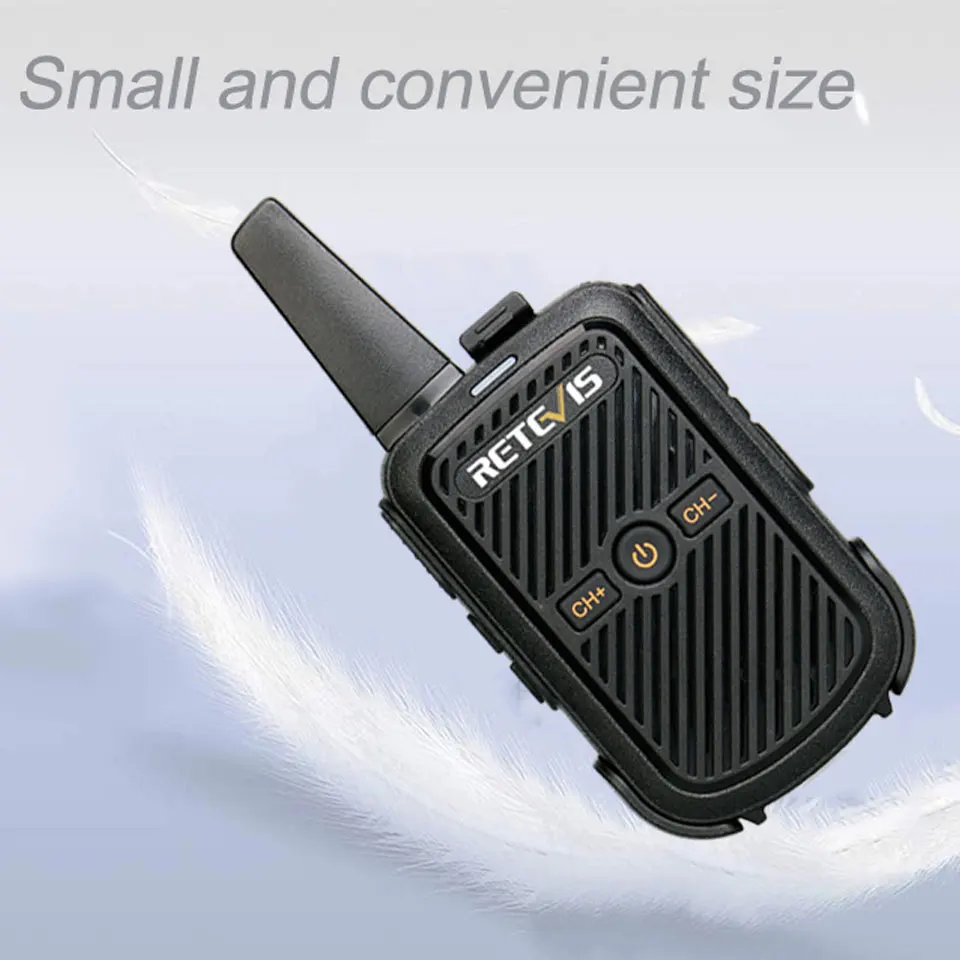 Mini Walkie Talkie Retevis RT15 Radio bidireccional portátil Comunicador de radio portátil Walkie-talkies 1 o 2 PCS para caza de hotel