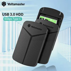 Yottamaster 2.5inch HDD Case USB3.0 5Gbps UASP External Storage HDD Case Support Thickness 7-9.5MM 4TB HDD for PC Laptop