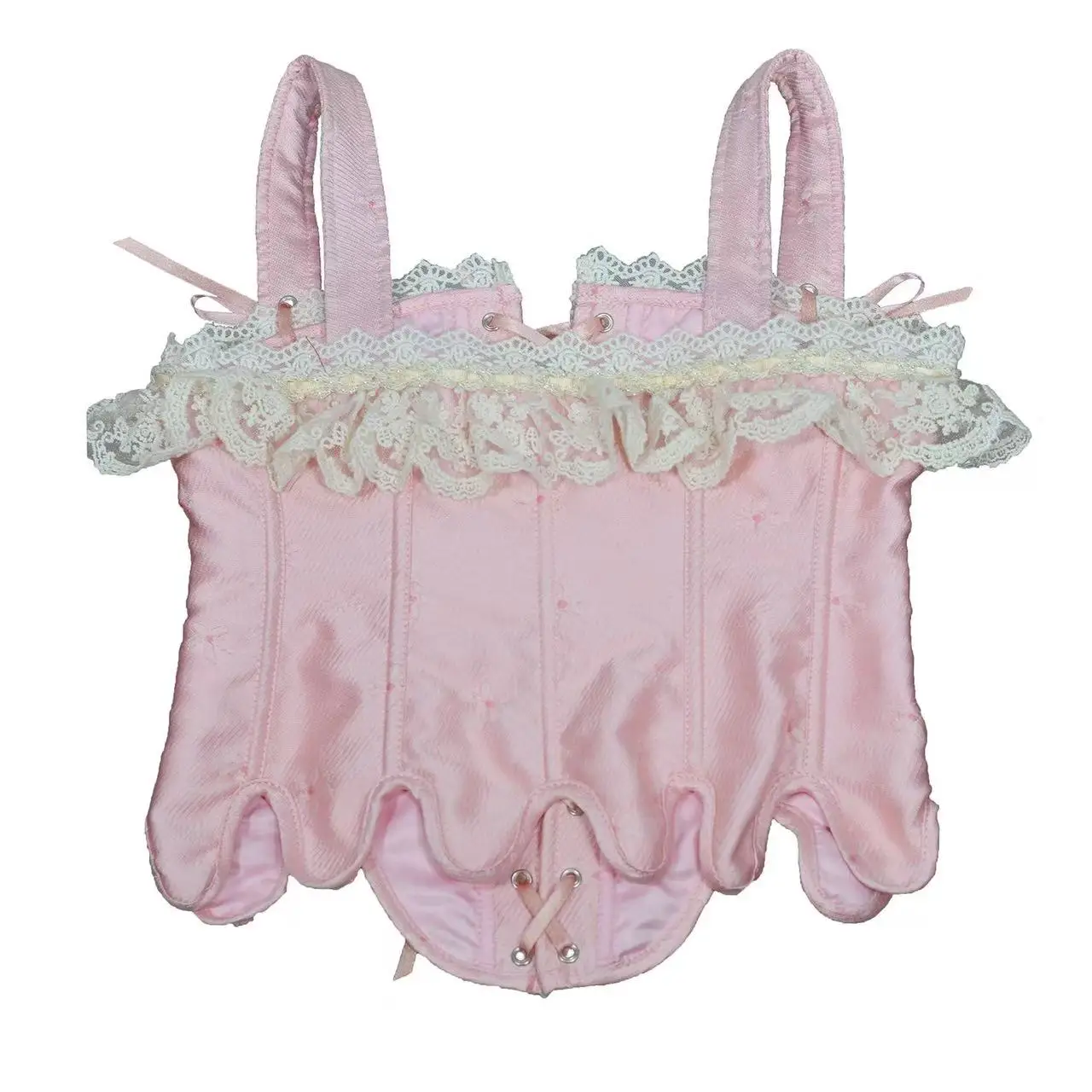 Palace fashion versatile elegant jacquard playful lace pink waist corset corset Renaissance waist corset
