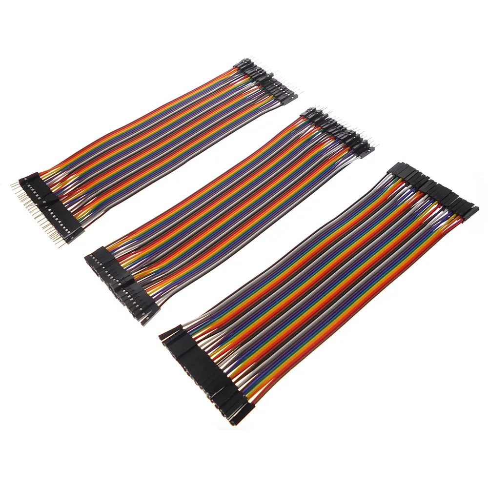 O cobre puro/regular opcional 2.54mm 40p cor dupont cabo 20cm fêmea para fêmea masculina para macho fêmea para macho macho para macho linha de conexão masculina