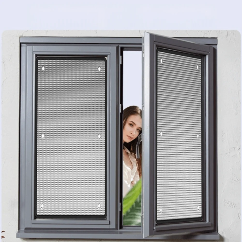 Aluminum Foil Window Insulation Film Anti-UV Double Side Window Sun Shade Film with Suction Cup Removable Sunshade Protector Pad