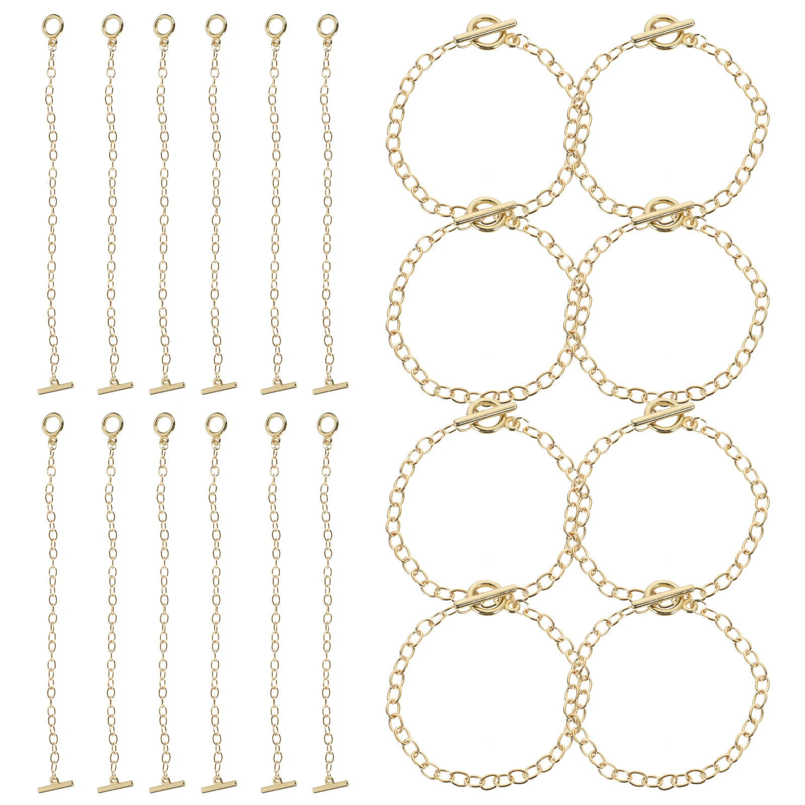 

30pcs OT Bracelet Chains Jewelry Making Supplies Charm Bracelets Decorative Anklets Women Fashion Accessories Rust Resistant