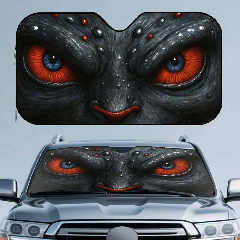 1pc Abstract Dark Waves Car Sun Visor, Suitable For All Car Types, Provides All-day Shade, Perfect For All Kinds Of Drivers.