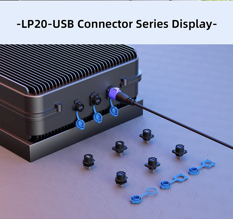 CNLINKO M20 IP68 USB 2.0/3.0 Wasserdichte Buchse – Panelmontage, 5 Gbit/s Schnelles Laden/Synchronisieren für Industrie- und Outdoor-Geräte – Detail 10