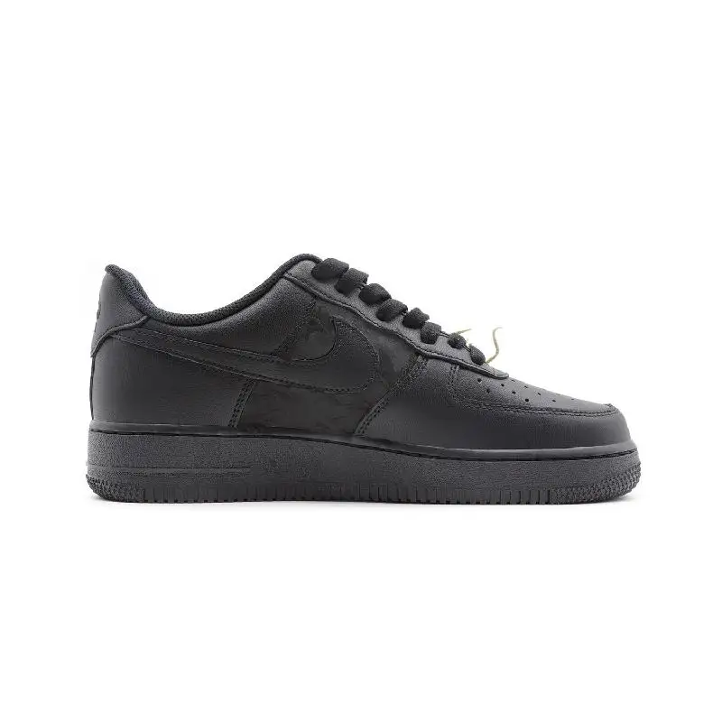 【Customize】Nike Air Force 1 Skateboarding Shoes Unisex Low-top Black/gold Sneakers shoes CW2288-001