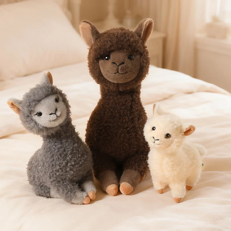 Alpaca Plush Toys Simulated Alpaca Stuffed Doll Toys Hobbies Collection Home Decor Toys Kids Dolls Creative Birthday Gifts