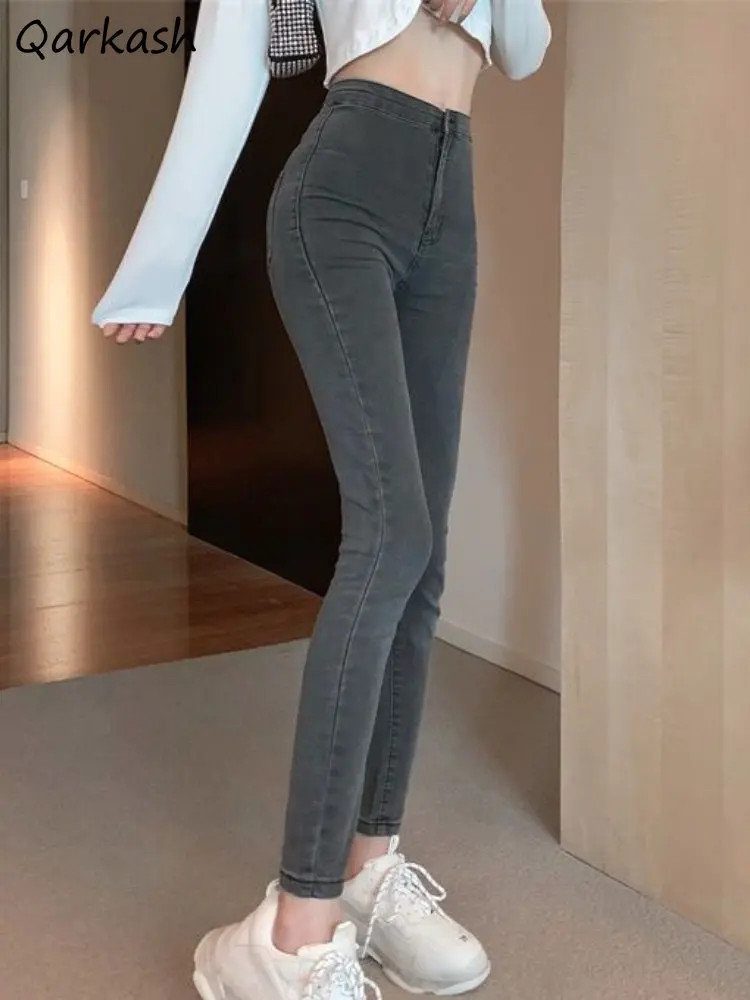 

Джинсы скинни, женские сексуальные брюки-карандаш длиной до щиколотки, уличная одежда, шикарные универсальные эластичные джинсовые женские повседневные брюки с высокой талией Ulzzang