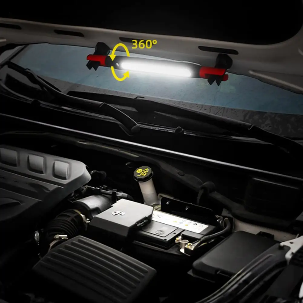 Magnetic LED Work Light High-Brightness COB LED 360° Rotatable Head Rechargeable Flashlight For Camping, Car Repair, Outdoor