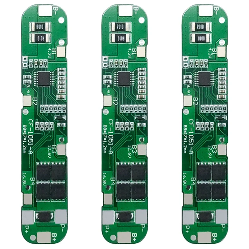 3X BMS 5S 18.5V 12A 18650 Li-Ion Lithium Protection Board Battery Charge Board Short Circuit Protection