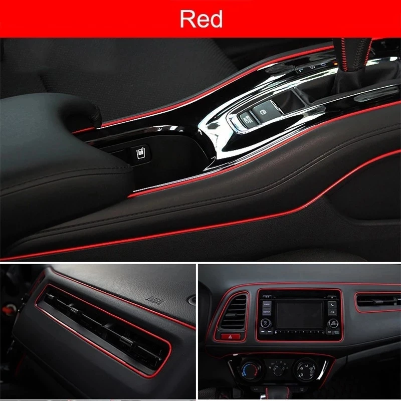 Universal Car Moulding Decoration Flexible Strips 5M Interior Auto Mouldings Car Cover Trim Dashboard Door Car Styling