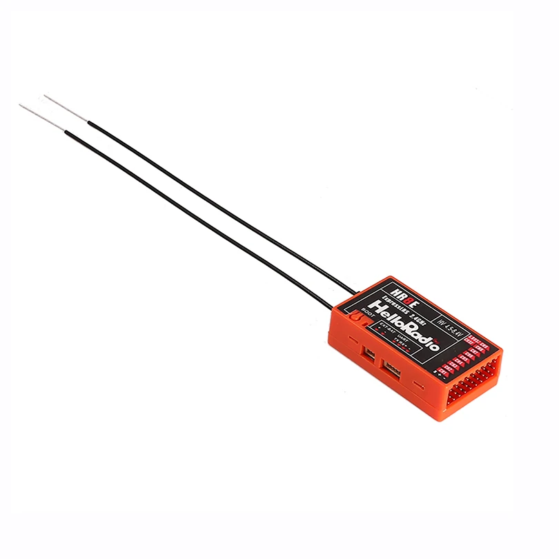 HelloRadio HR8E ELRS 2.4G 9 채널 PWM 전원 공급 장치, DC 4.5-7.4 V 리시버 듀얼 안테나 고정 날개 모델, RC 보트 범용