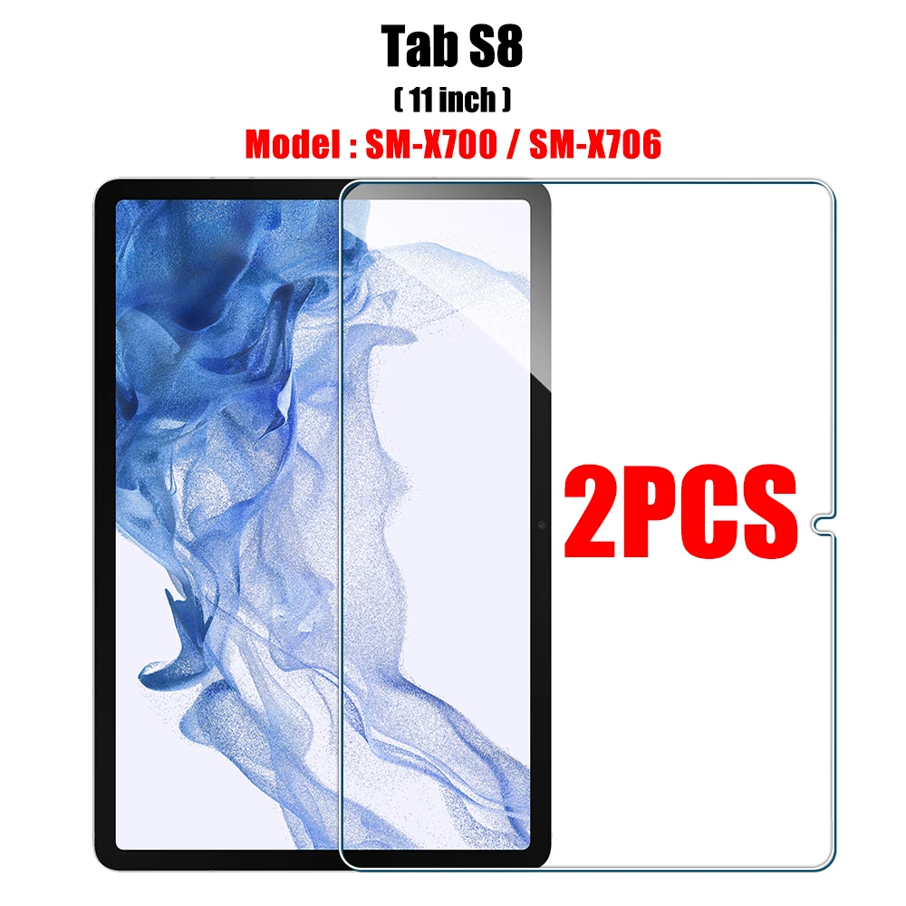 2PCS Gehard Glas Screen Protector voor Samsung Galaxy Tab S8 Ultra Plus S6 Lite S7 Fe A7 Lite a8 S9 A9 Tablet Accessoires Film - afbeelding 1