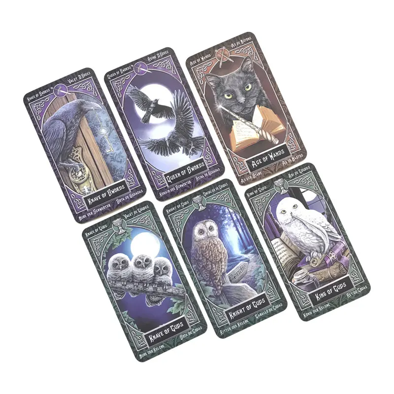 Hot sales Familiars Tarot Oracle Tarot Card Fate Divination Prophecy Card Family Party Game Toy Tarot 78 Card Deck PDF Guide