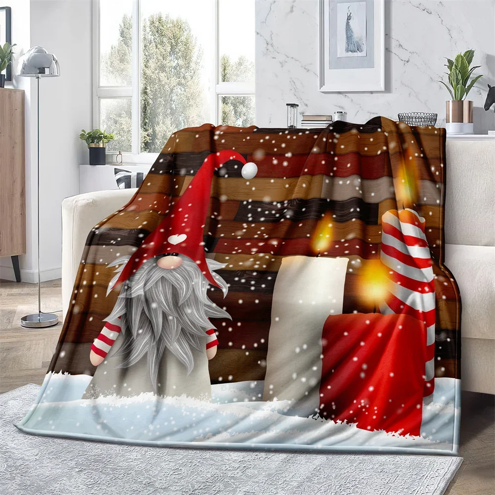 

Очаровательное мягкое одеяло из микрофибры с рисунком гнома и эльфа — уютное для кровати, дивана, кемпинга, пикника и зимнего теплого декора