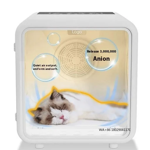 Pet Dryer Box Low Noise PTC Heating Eco-Friendly Plastic Material for Cats and Dogs App Remote Control 66 Liter Smart