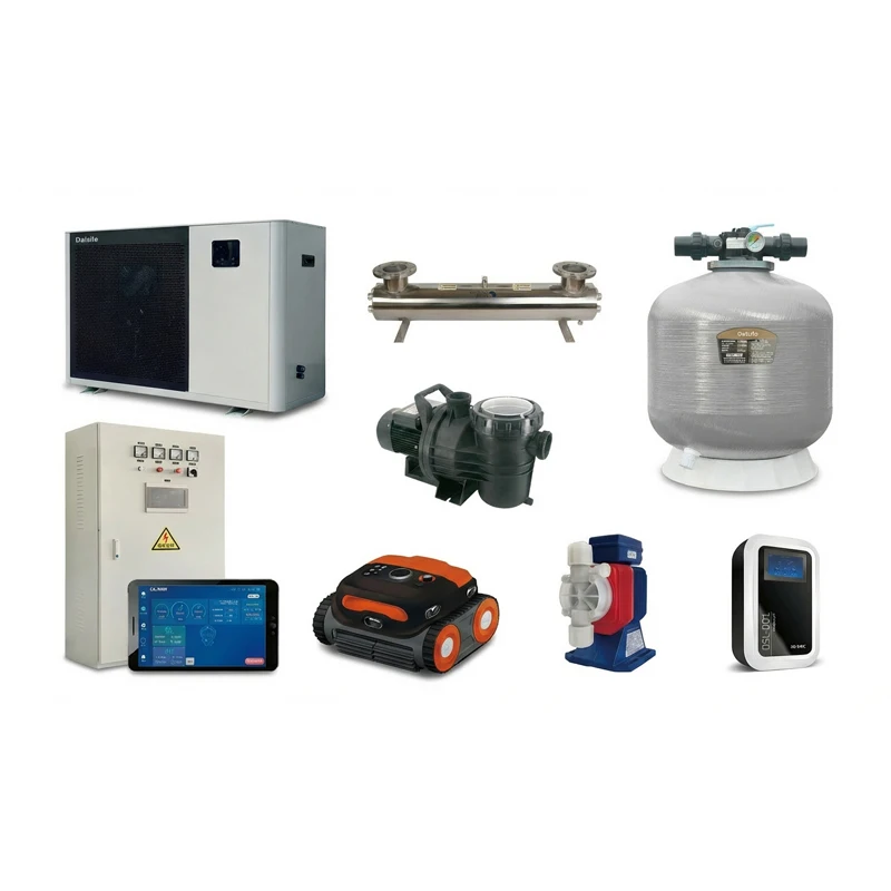 DSL Villa Swimming Pool Heating Water Treatment System Includes Heater Filter Pump & Smart Robot for Ground Inground Pools - view 2