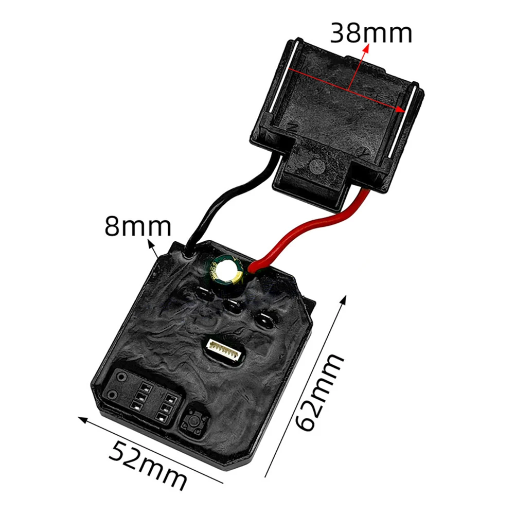 Placa controladora de unidade de chave elétrica sem escova, 1 peça, para chave elétrica equipada com placa de proteção de 8 fios, ferramentas elétricas