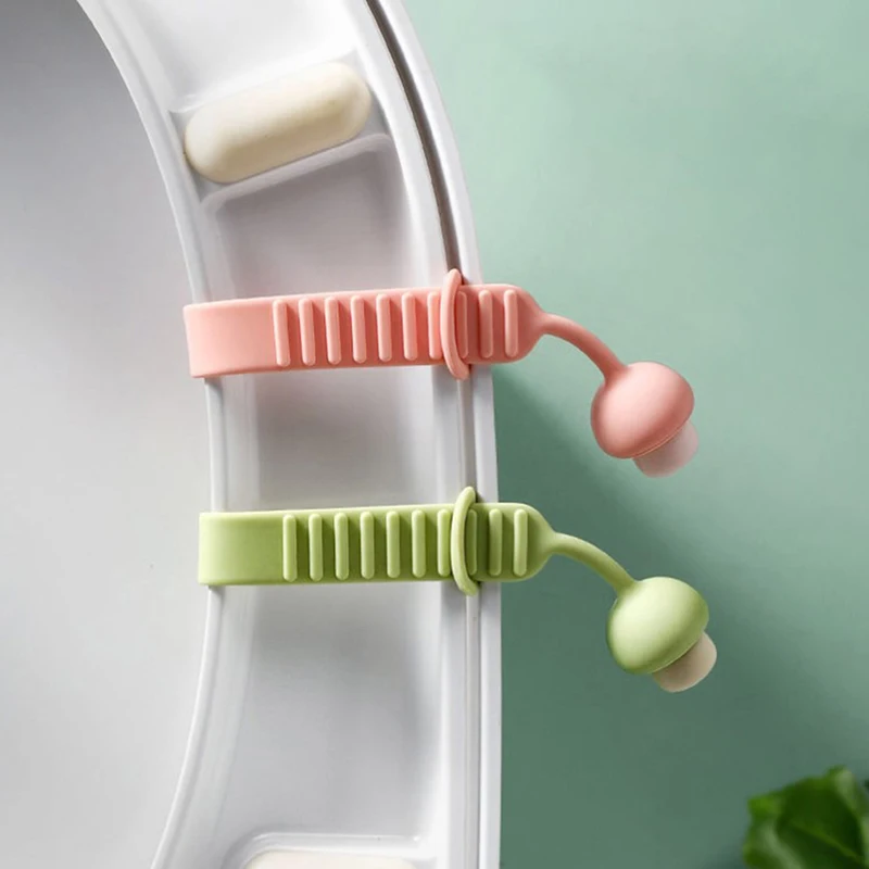 New 1Pc Silicone Toilet Seat Cover Lid Lifter Mushroom Shape Ring Flapper Handle Holder Household Bathroom WC Accessories