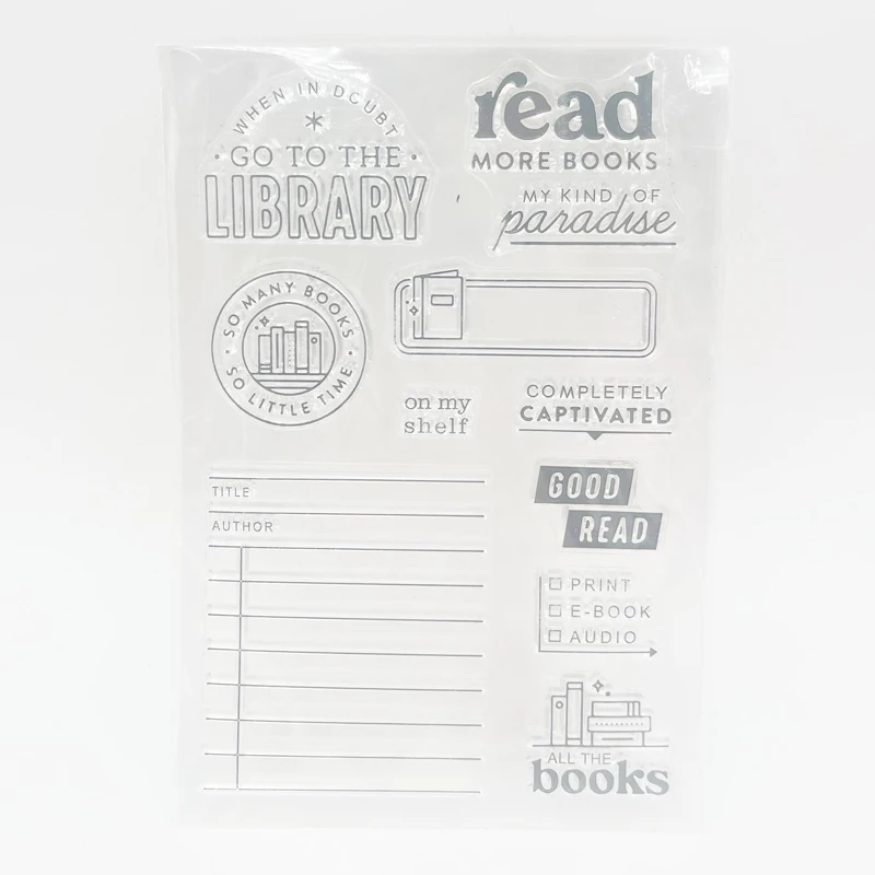 ZFPARTY Read Book Transparent Clear Silicone Stamps for DIY Scrapbooking/Card Making/Kids Crafts Fun Decoration Supplies