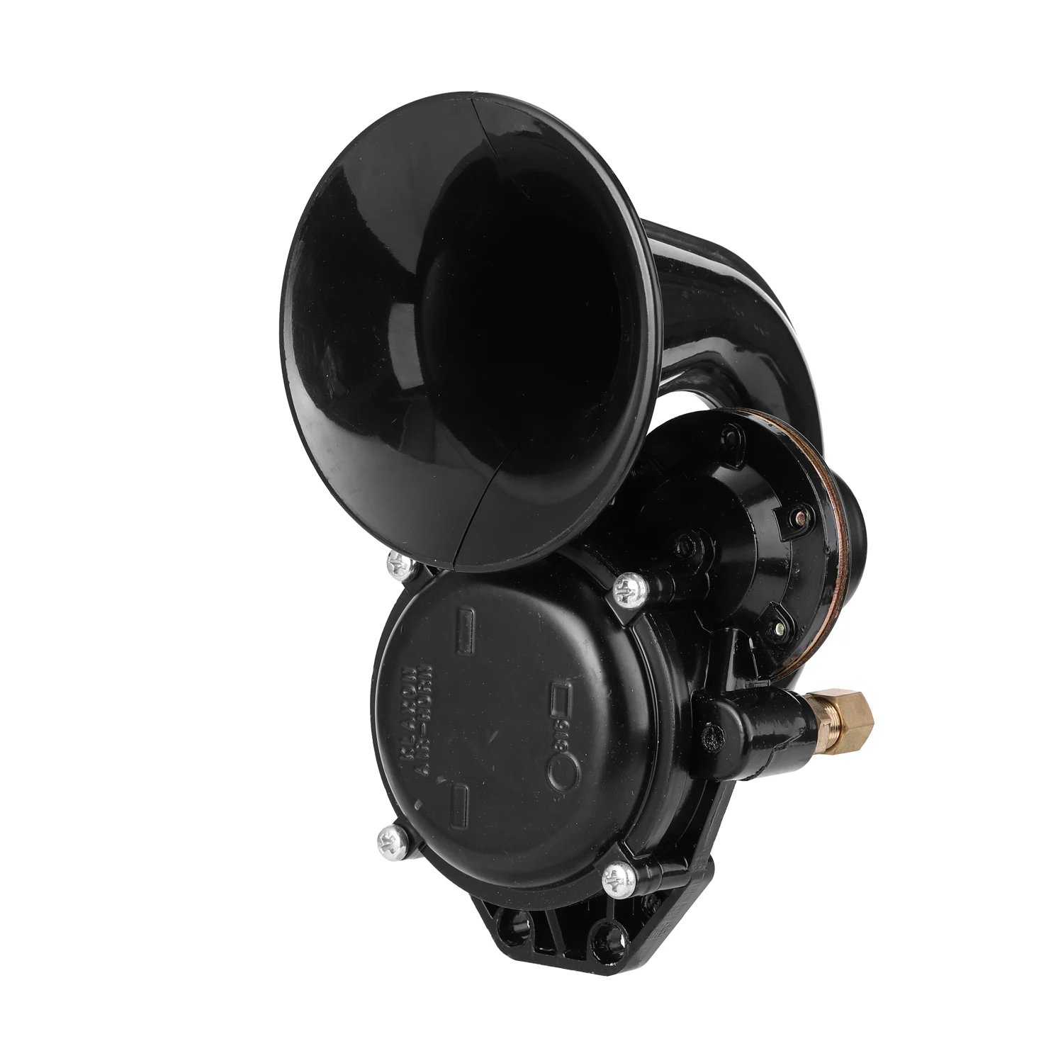 Truck 135db Loud Air Horn 12/24V SuperLoud Trumpet Air Horn with Electric Valve Flat for Auto Vehicle Trucks