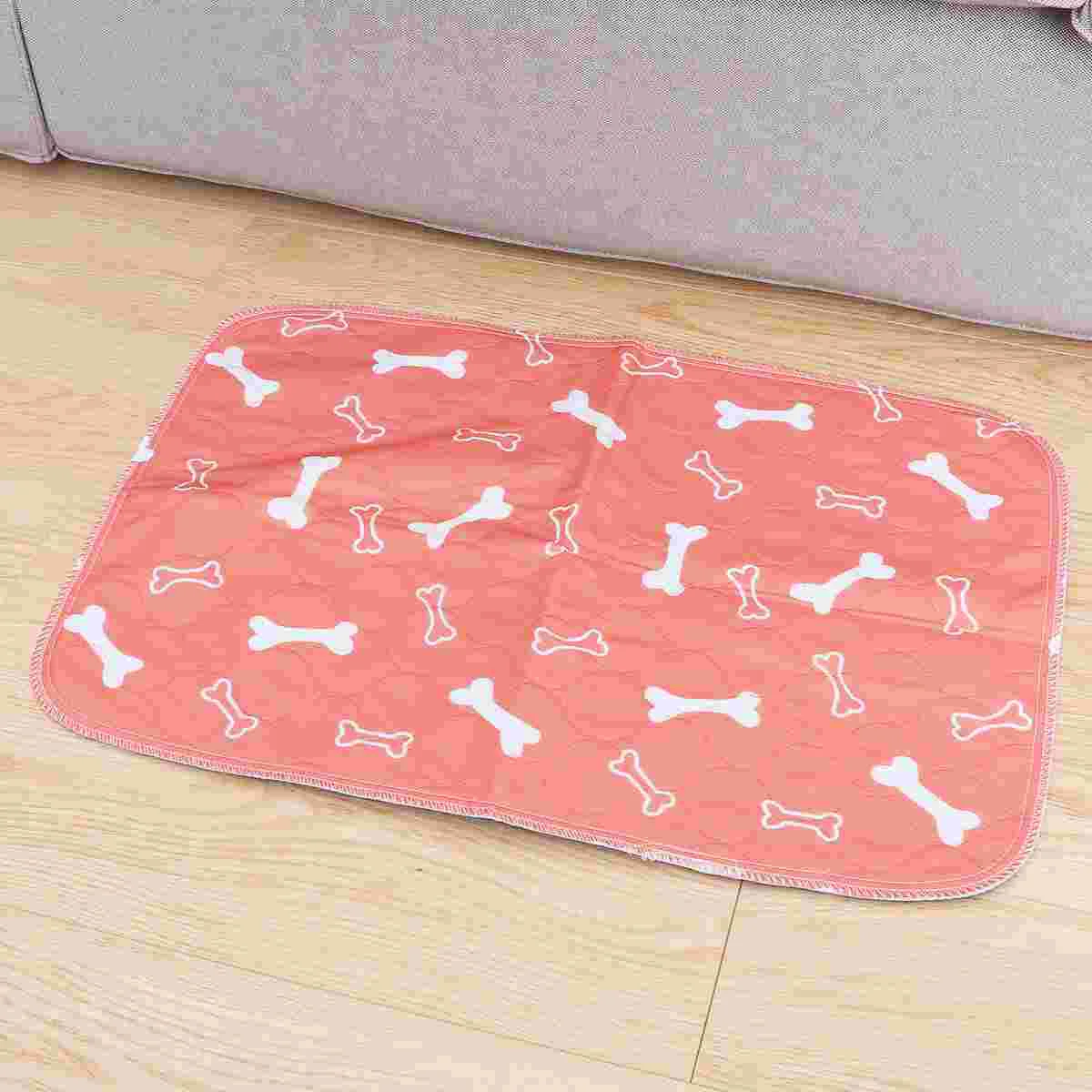 

2pcs Adorable Pet Cushion Water Absorbent Pad Diapers Pet Training Wee Pads for Pet Dog Cat (60x40cm Orange and Gray)