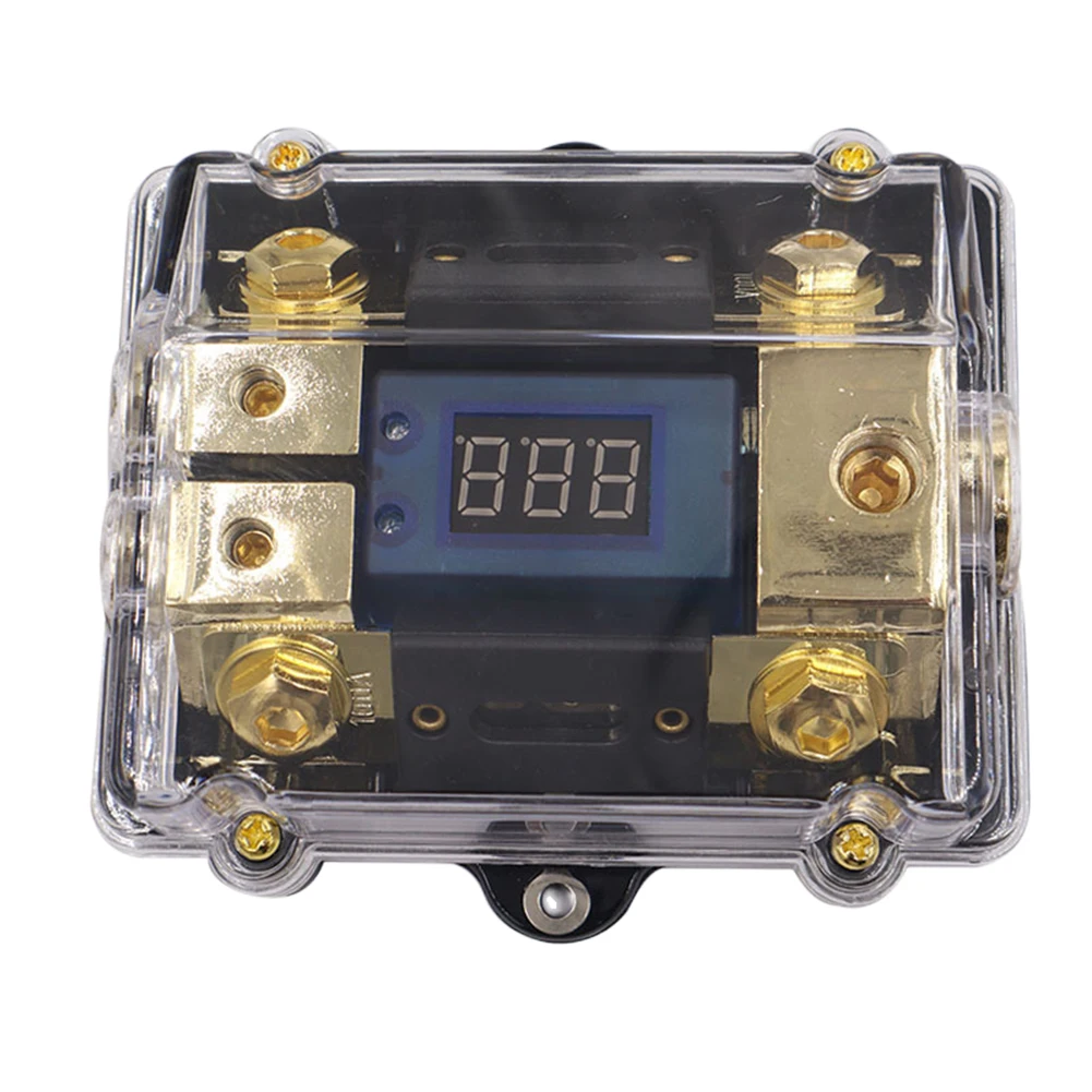 

1 Way in 2 Way Out Car Audio Fuse Box with 24V 100A ANL Fuse Stereo Distribution Block Car Stereo Fuse Holder for Auto Vehicle