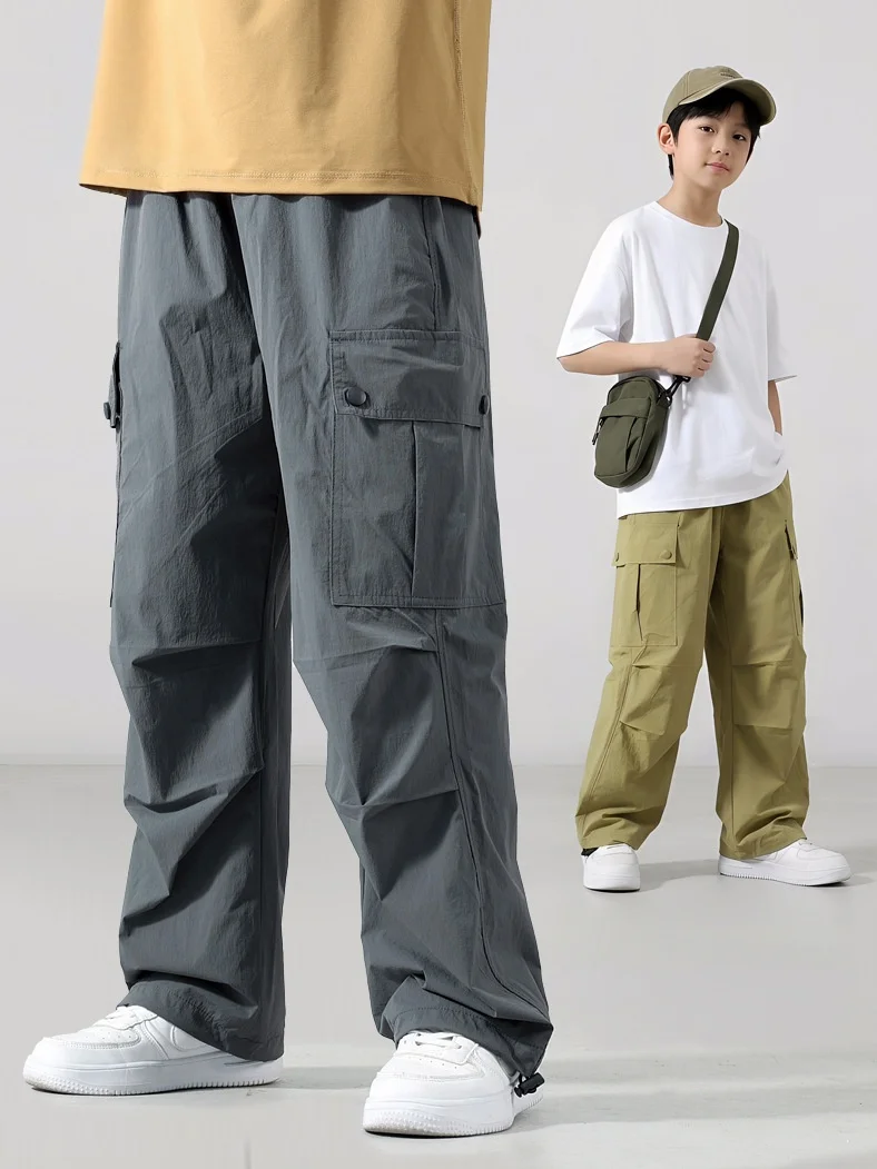 Summer Outdoor Work Pants Breathable And Waterproof Boys' Trousers Korean Style Ice Resistant Mosquito Repellent Leisure