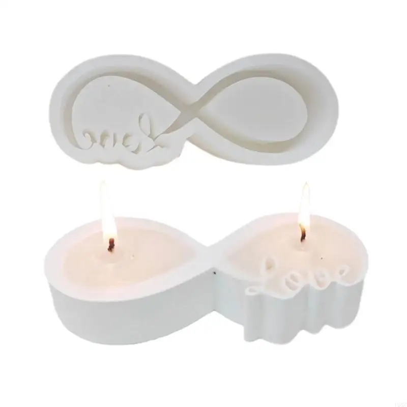 

U6XC Holder Silicone Molds Ribbon Love Candlesticks Mould Craft Plaster Molds