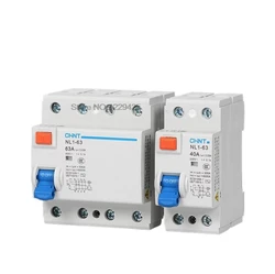CHINT NL1-63 1P+N 2P 3P+N 4P 63A 40A 25A 30MA RCCB 50HZ/ electromagnetic leakage Residual current protection CE NL1 CHNT