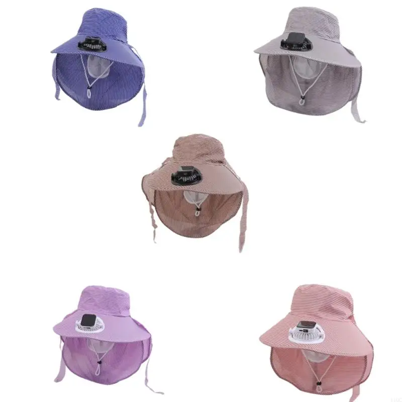 

2025 New Breathable Sun Hat With Solar Panel And Cooling Fan Neckflap Design Fishing Hat